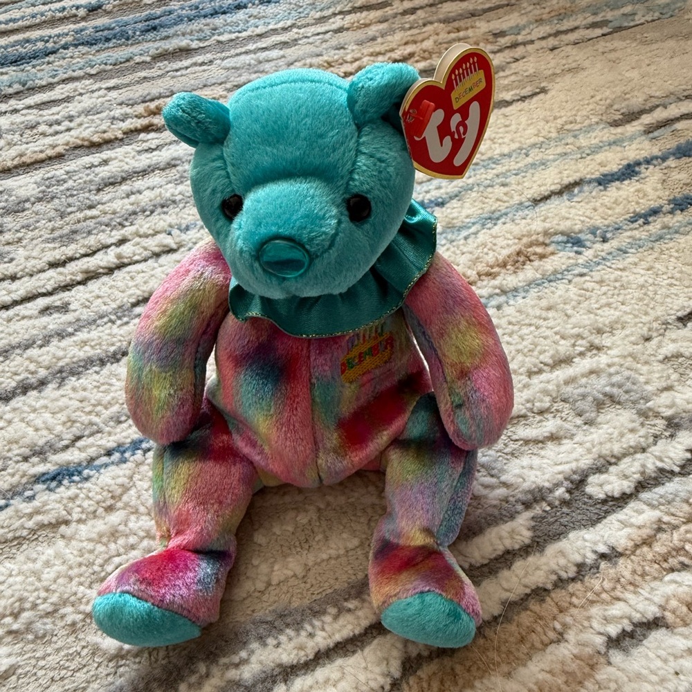 TY Beanie Baby - DECEMBER the Birthday Bear